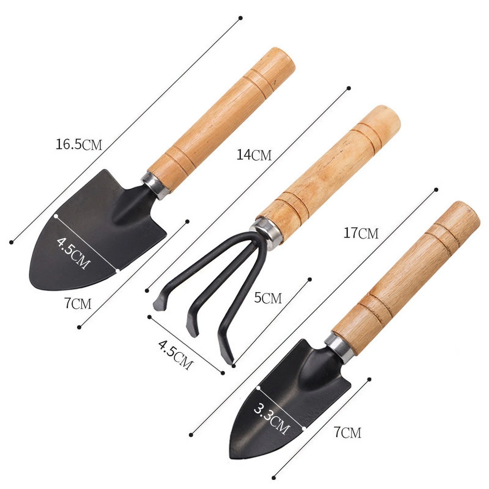 Gardening Tools Set Of Three Gardening Tools Mini Multi-Function Shovel Rake Spade Household Plants Loosening Small Shovels