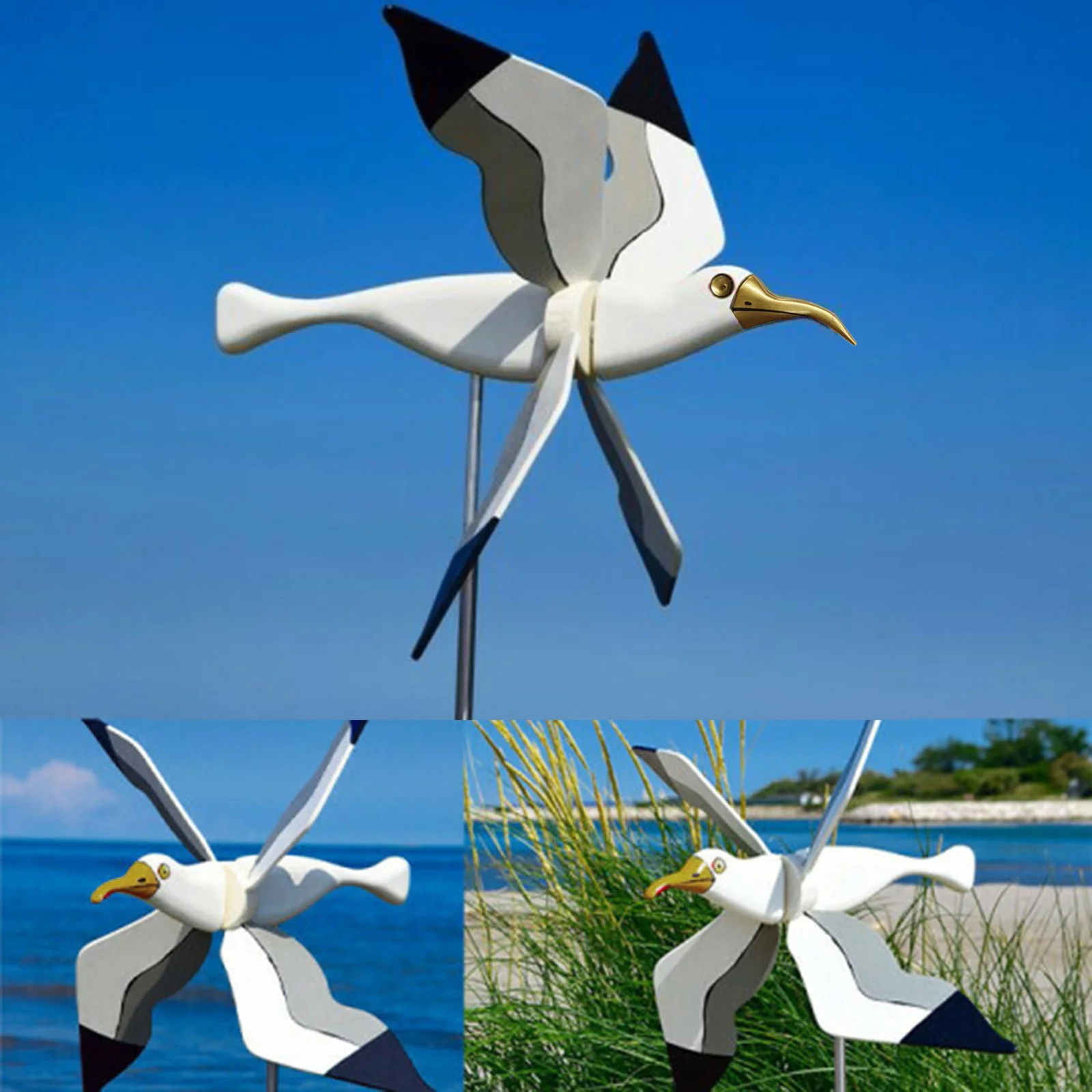iju7gthy Flying Kit 2 Devices 4th of July Whirligig-Asuka Series Windmill Whirly Parrots Garden Lawnration