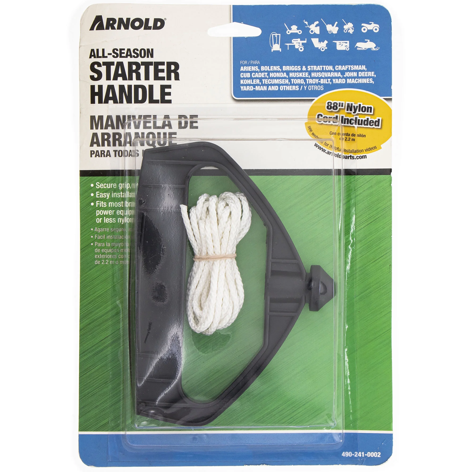 Arnold All Season Starter Handle 490-241-0002 MTD Universal Fit Snow Throwers