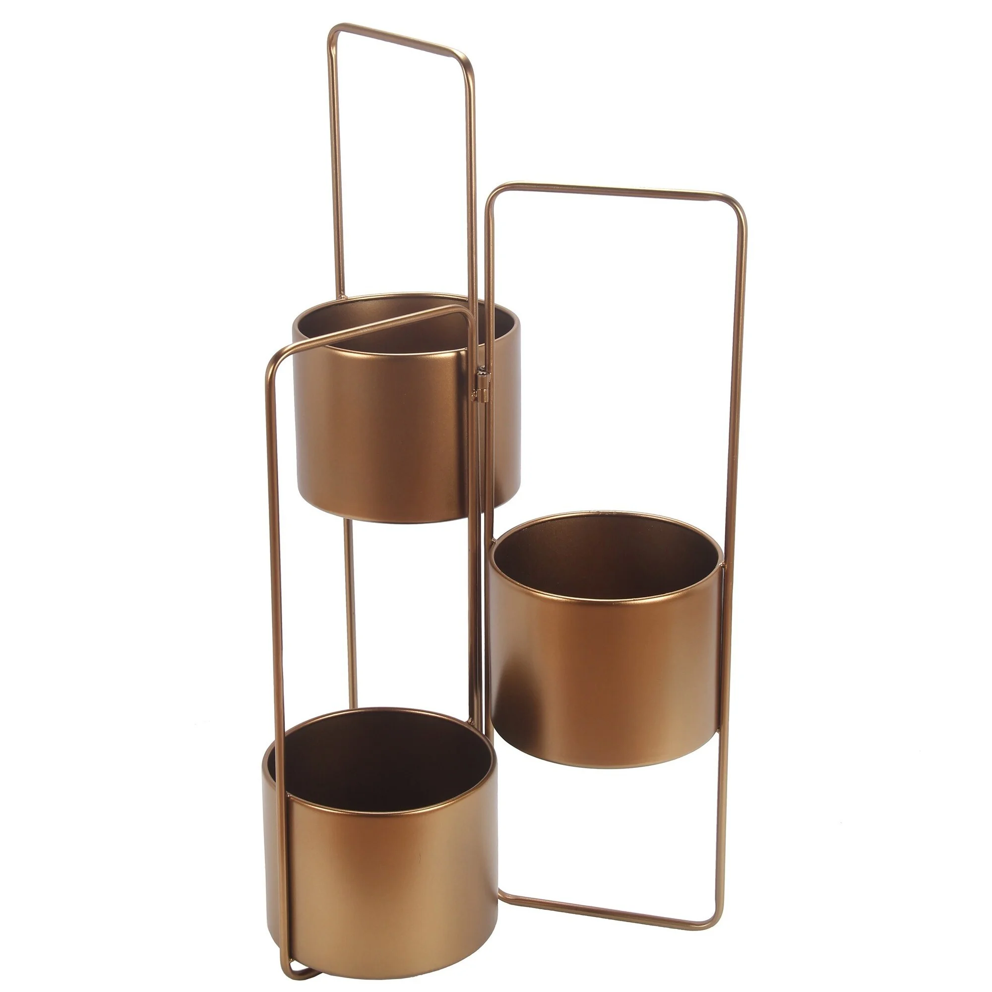 3 Way Metal Planter with Adjustable Hinges, Bronze