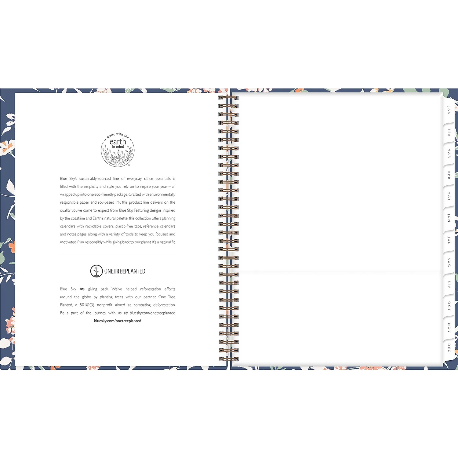 2024 Weekly Monthly Planner, 8.5x11, Blue Sky, Effie