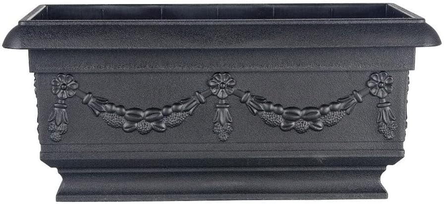 Black Rectangular Planter Plastic