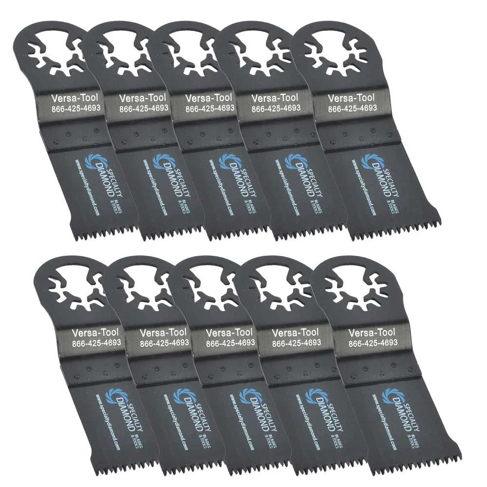 Versa Tool MB10C 35mm Japan Cut Tooth HCS Multi-Tool Saw Blades 10/Pack Fits Fein Multimaster, Dremel, Bosch, Craftsman, Ridgid Oscillating Tools