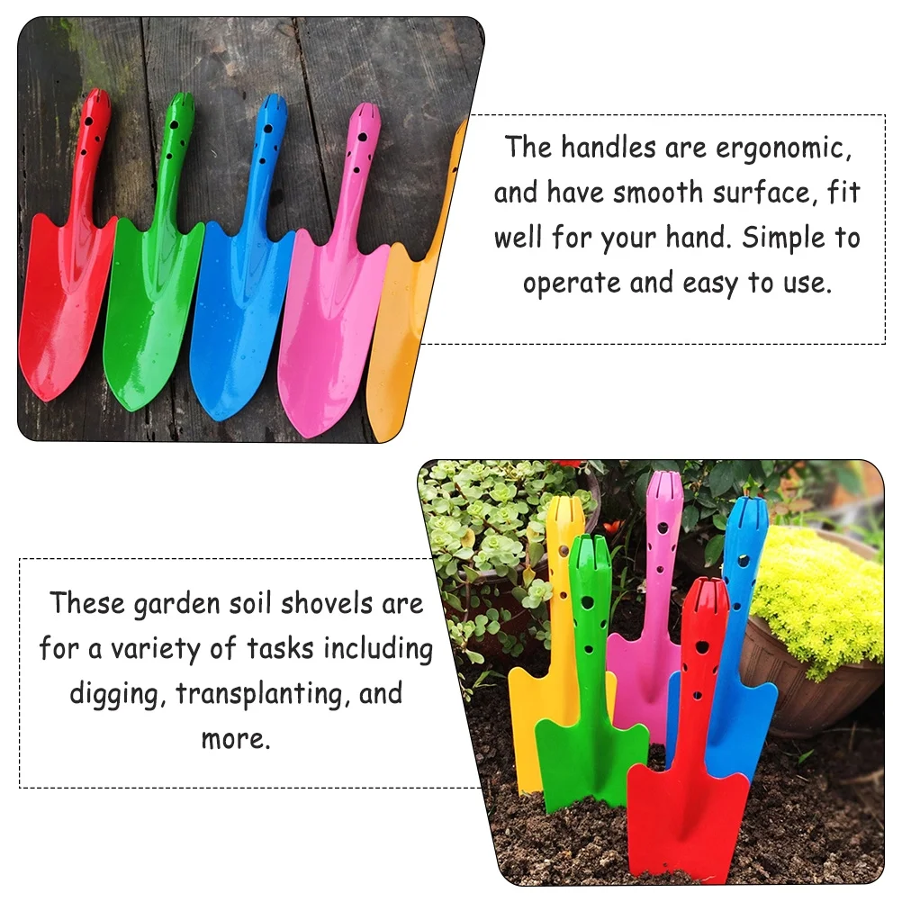 2 Pcs Flower Shovel Hand Soil Gardening Scoops Small Shovels Sturdy Iron