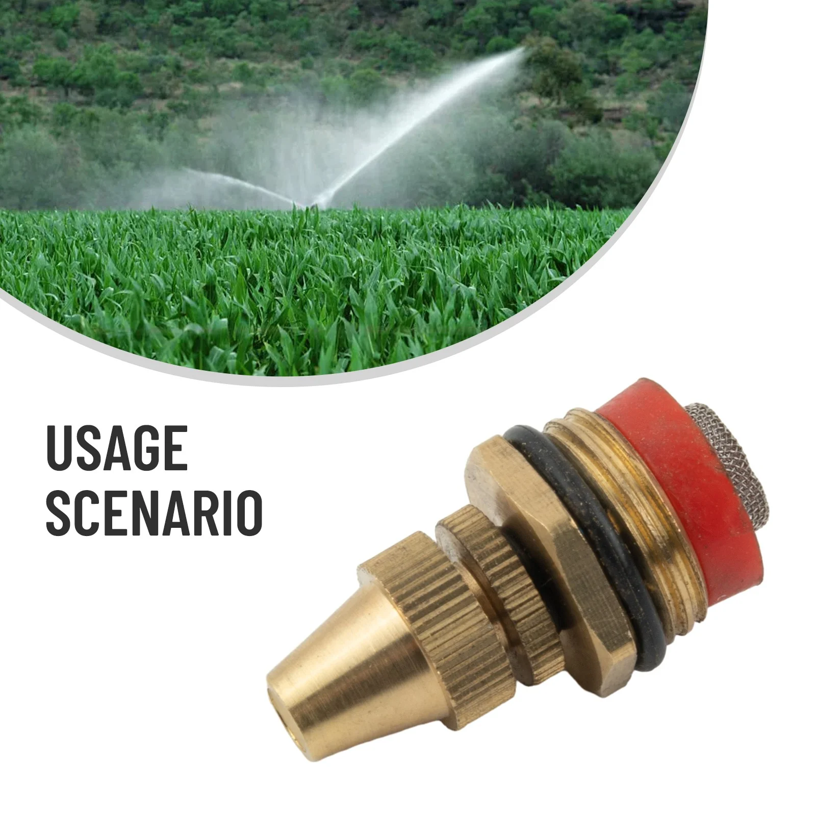 1/2 Inch Brass Adjustable Sprinkler Garden Lawn Atomizing Water Spray Nozzle