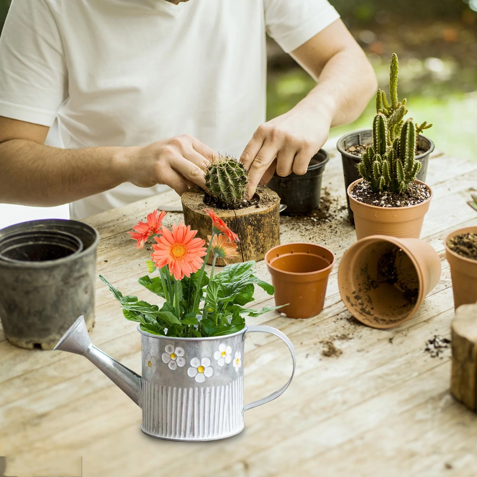 LLQkigsxse Flower Pot Lamp Post Dried Flower Flower Vase Flower Bucket Flower Flower Arrangement Balcony Flower Pot Iron Bucket Retro Old Wrought Iron Hanging Bucket 1PC 30Th Birthday Gifts For Her