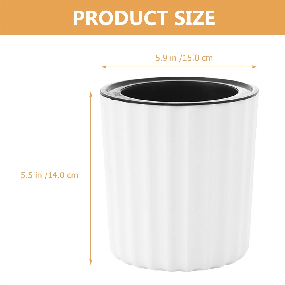 Flowerpot Planter Self Watering Decorative Pots Plastic House Plants African Violet Office Container 2 Pcs White