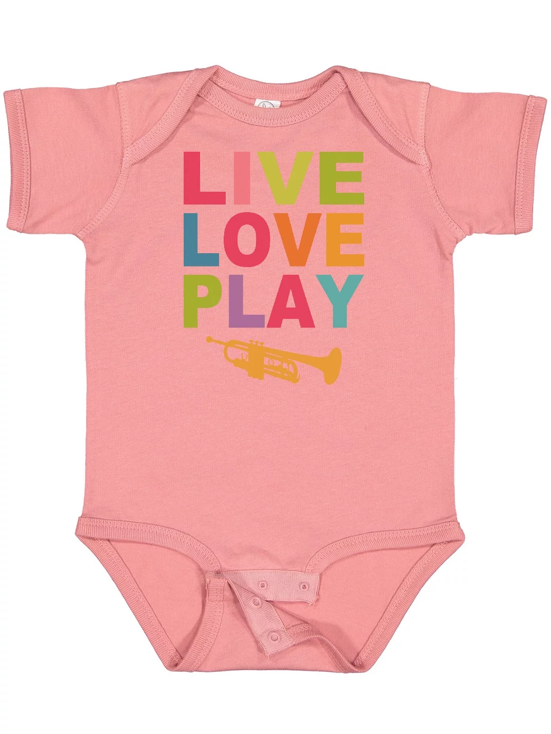 Inktastic Live Love Play the Trumpet Boys or Girls Baby Bodysuit
