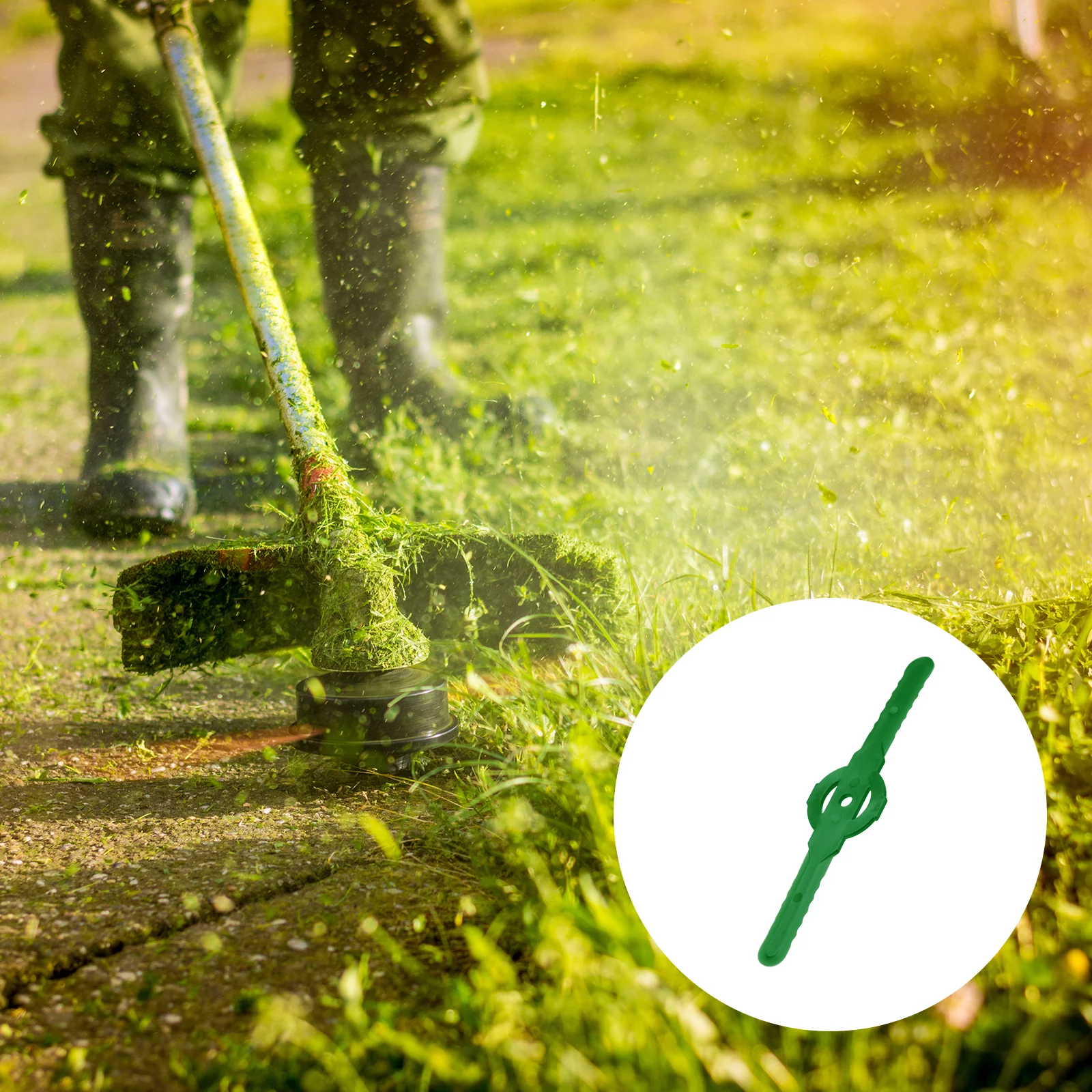 Uxcell String Trimmer Head Blades Replace, 36Pack Plastic Lawn Mower Weed Blades Green