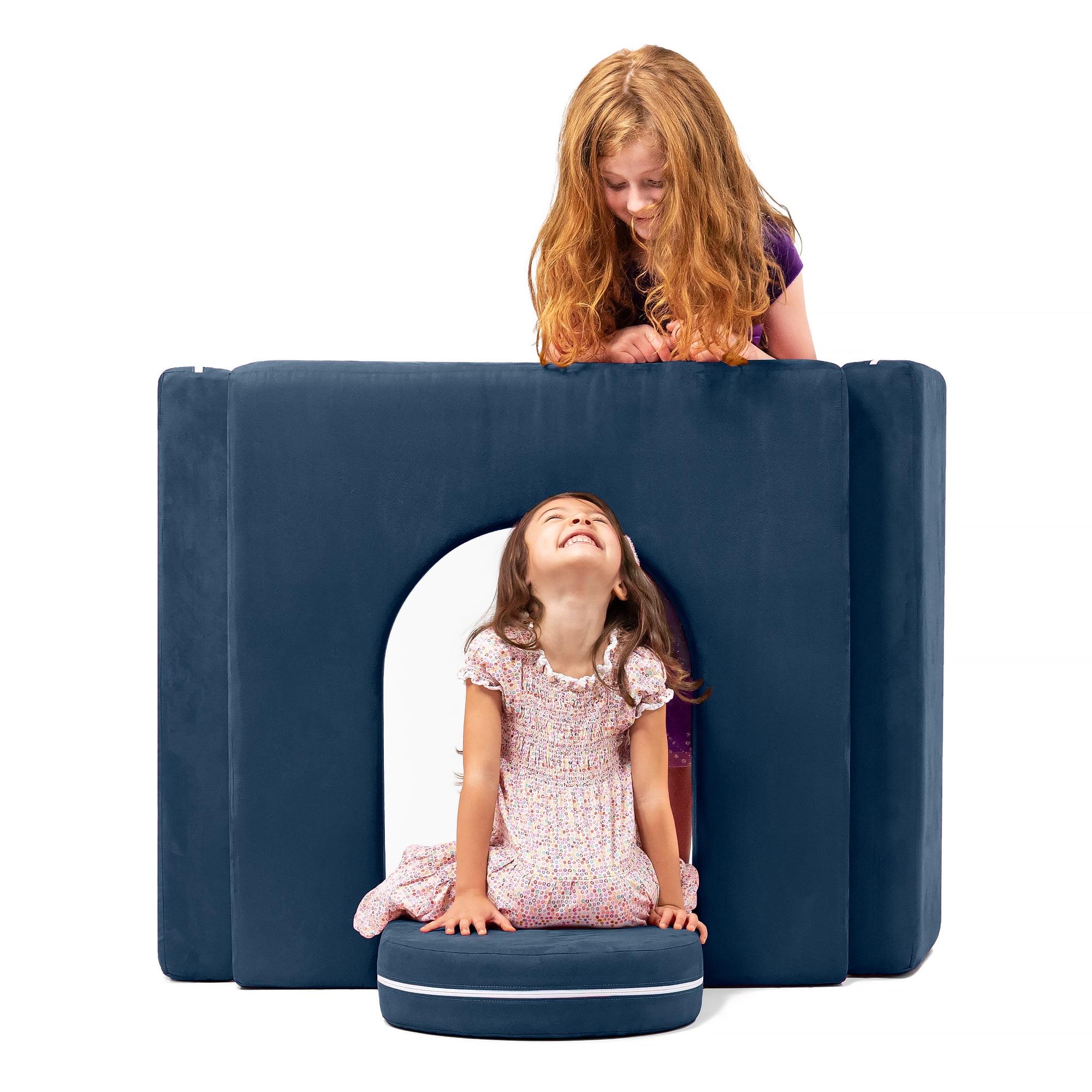 Jaxx Zipline Playscape Castle Gate - Playtime Furniture for Imaginative Kids, Navy