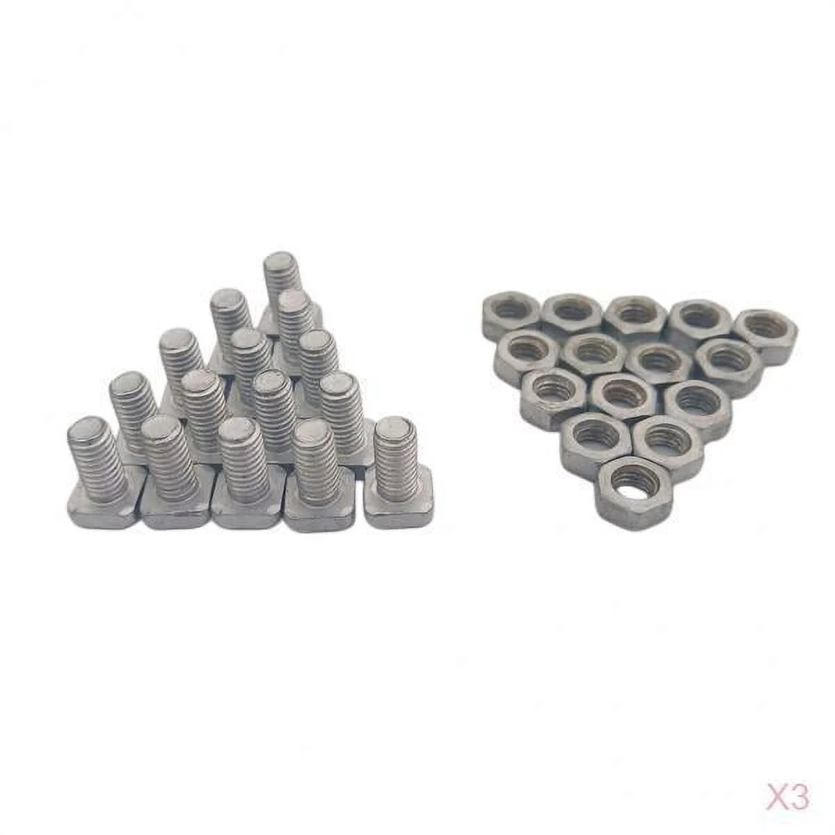 45 Pieces Aluminium Alloy Square Head Greenhouse Nuts And Bolts Replacement