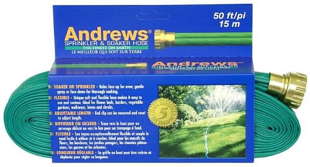 1PC Andrews Andrews 10-12348 Sprinkler Hose, 50', Vinyl