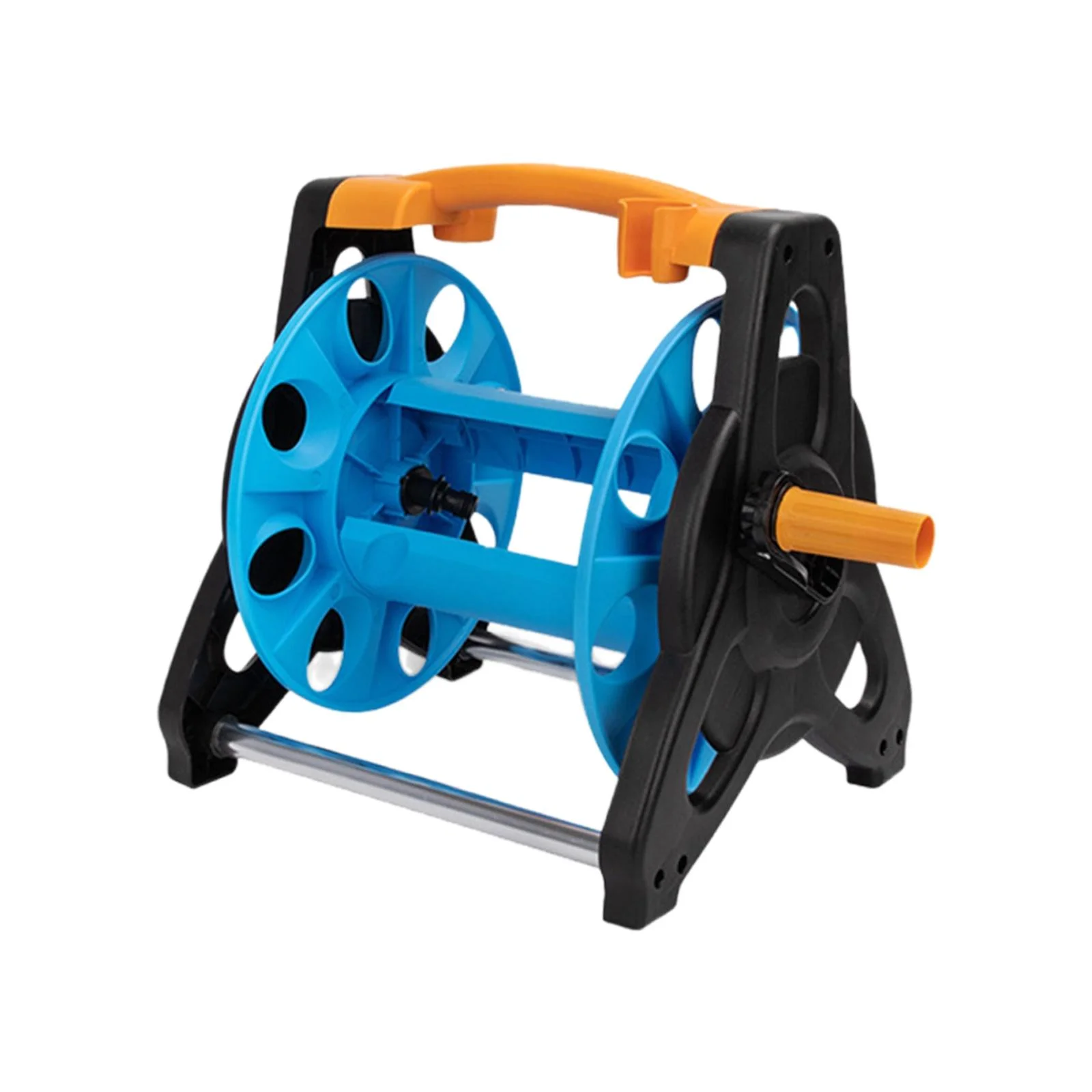 koolsoo Hose Reel Cart Pipe Storage Rack Garden Tool Resistant Pipe Organizer Water Hose Holder for Agriculture Outdoor Cleaning Farm BA02 40M