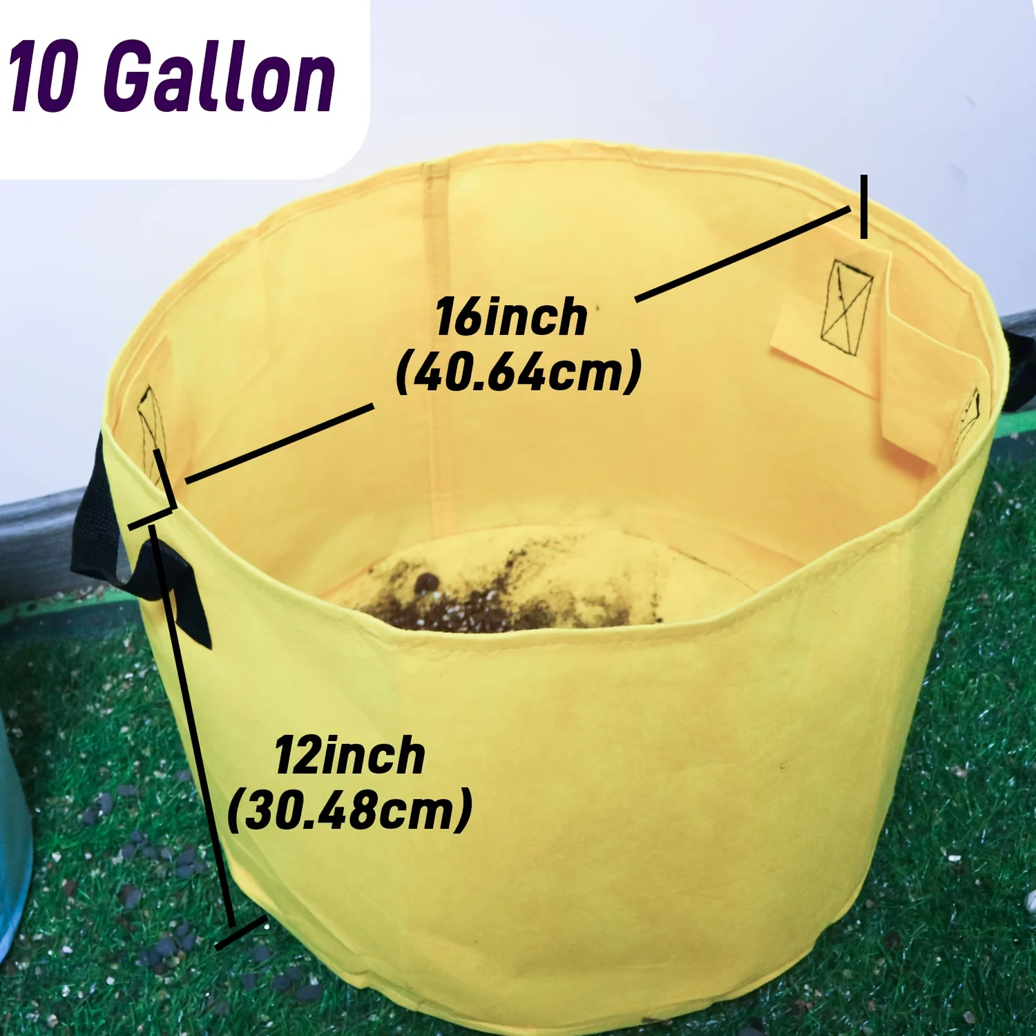 10 Gallon Grow Bags, 7 Pack Colorful Fabric Plant Pots with Handles for Garden and Outdoor Planting10 Gallon Grow Bags