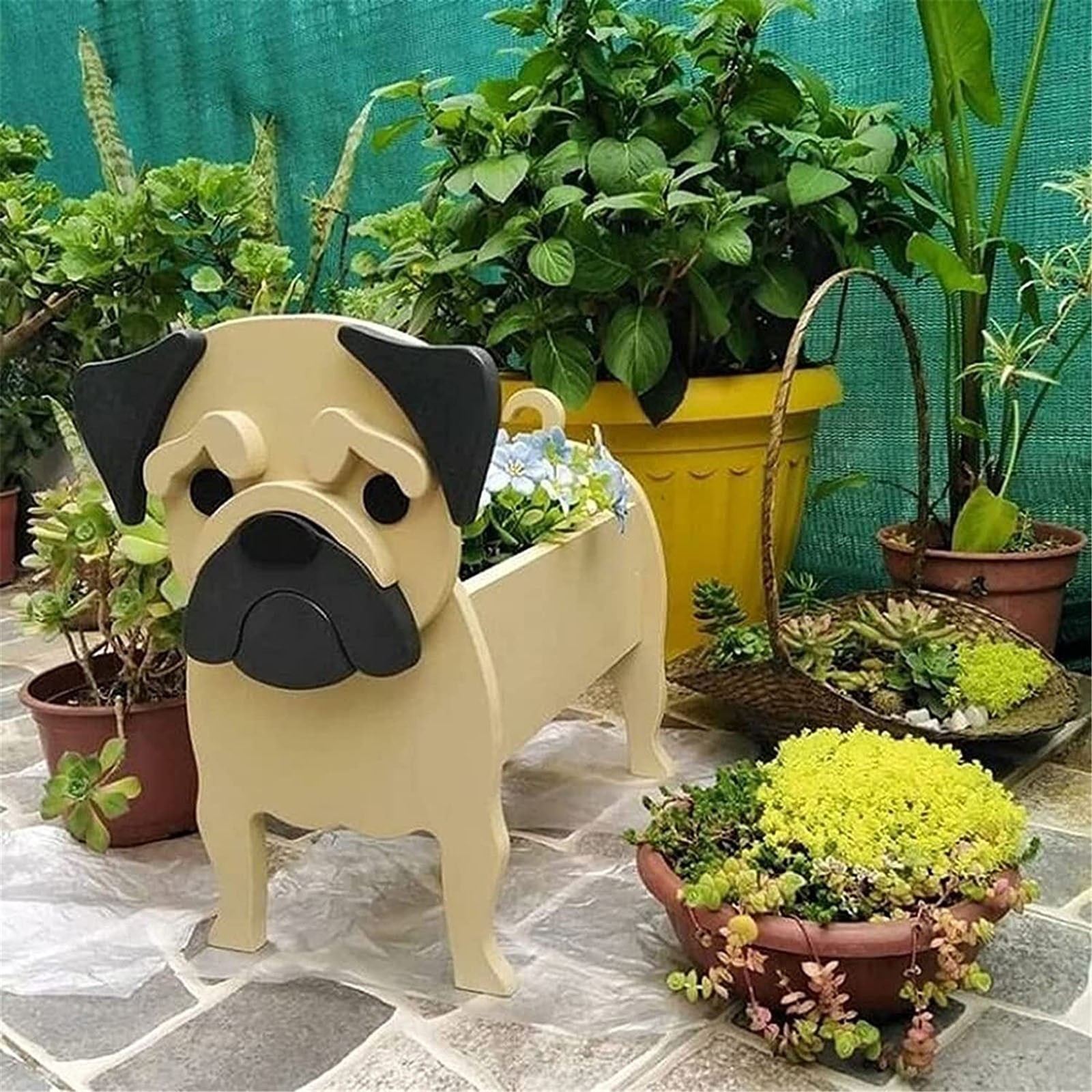 SIfdSeng 1 Pc Garden Flower Pot Dog Poodle Chihuahua Cute Animal Planters Flower Pot Dog Planter Storage Containers Dog Planters Pet Dog Storage Pots Decorative Ornaments Animal Shaped 1pcs 611