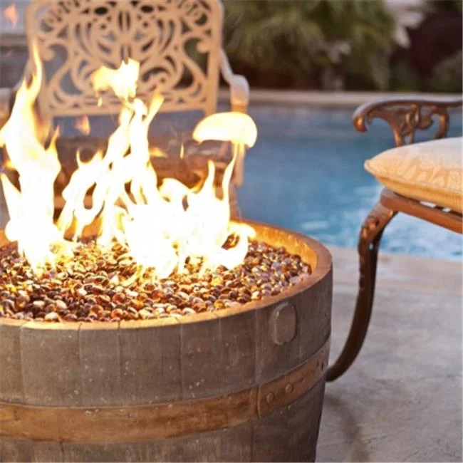 Tretco  Wine Barrel Fire Pit - Rust
