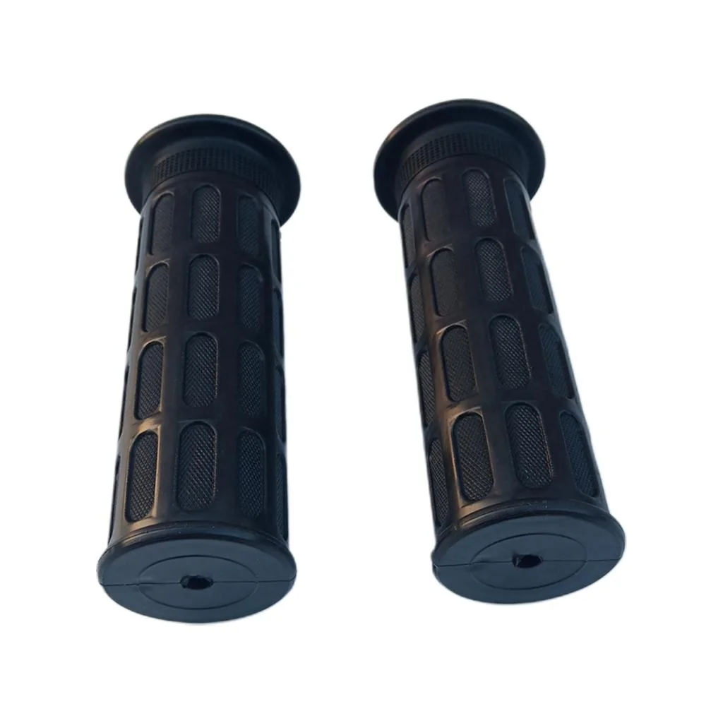 Colaxi 3x2 x Black Rubber Non-Slip Handlebar Grips for Wheelbarrow, Tractors, Mowers 3 Pcs