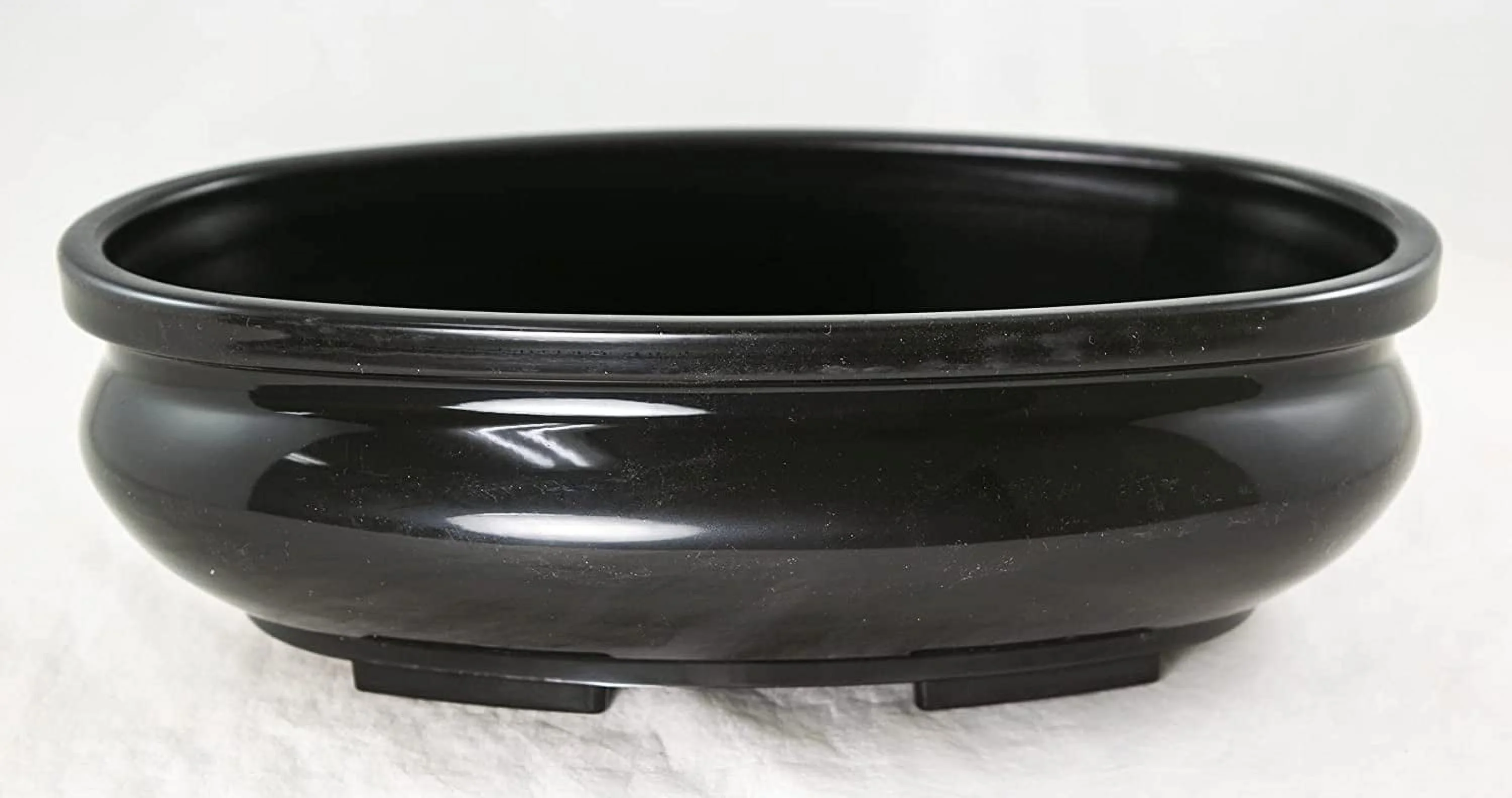 Oval Plastic Heavy Duty Bonsai Training Pot, Cactus & Succulent Planter 9''x 5''x 2.75'' - Black with Mesh