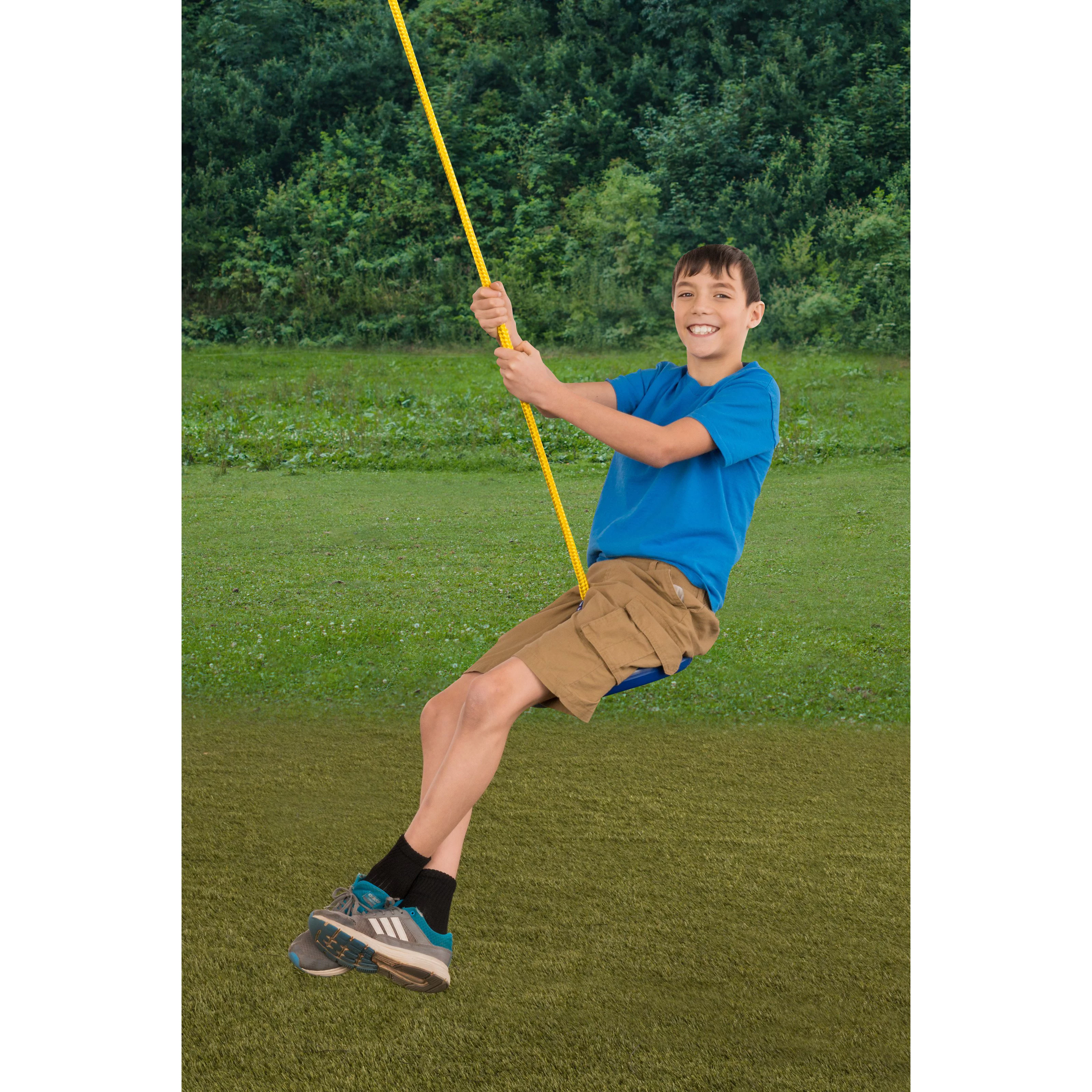 Creative Cedar Designs Disk Swing with Rope- Red