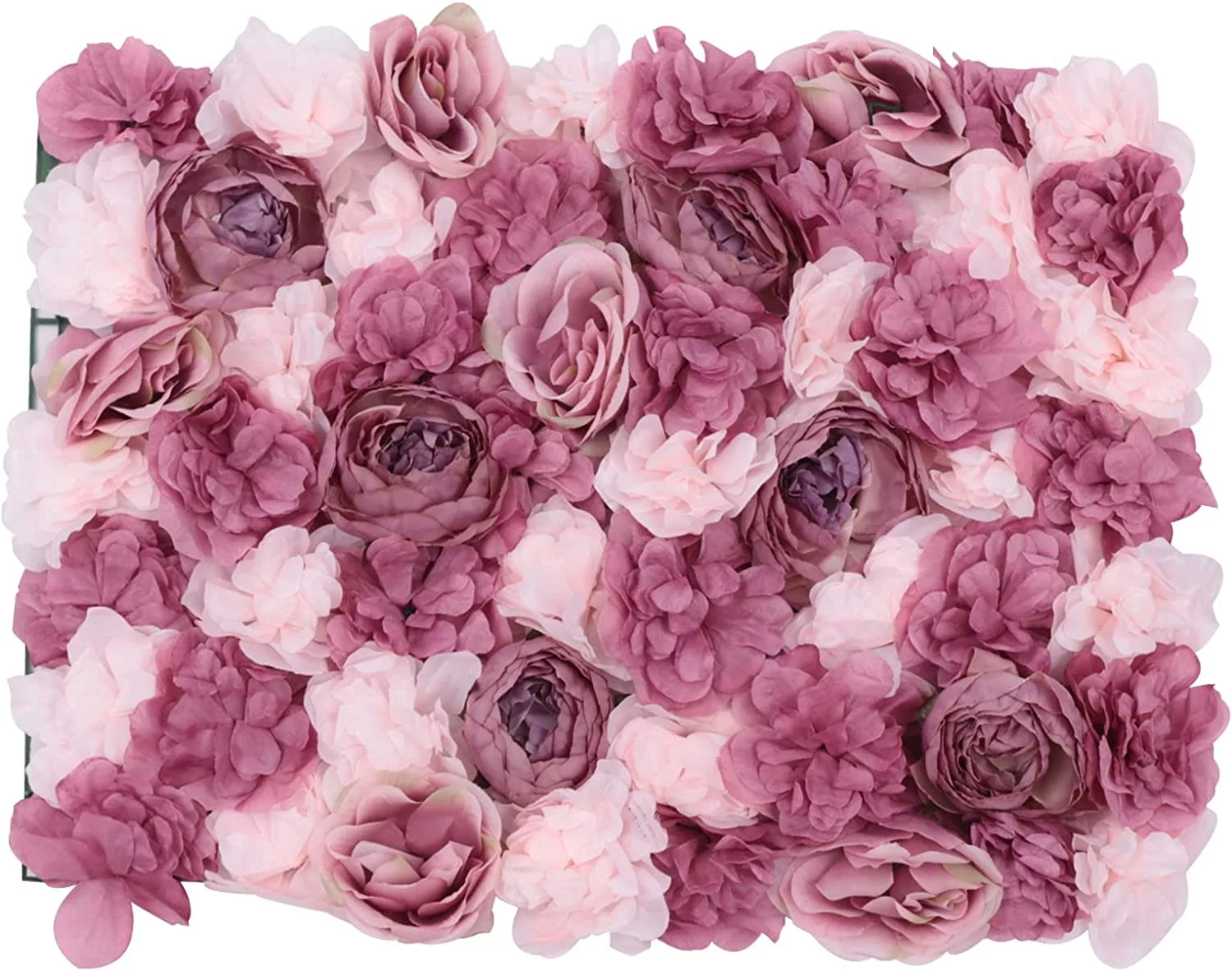 MONIPA 6pcs Realistic Flower Wall Background Artificial Flowers 3D Silk Rose Fake Flower Wall Panel Banquet Wedding Party Decor