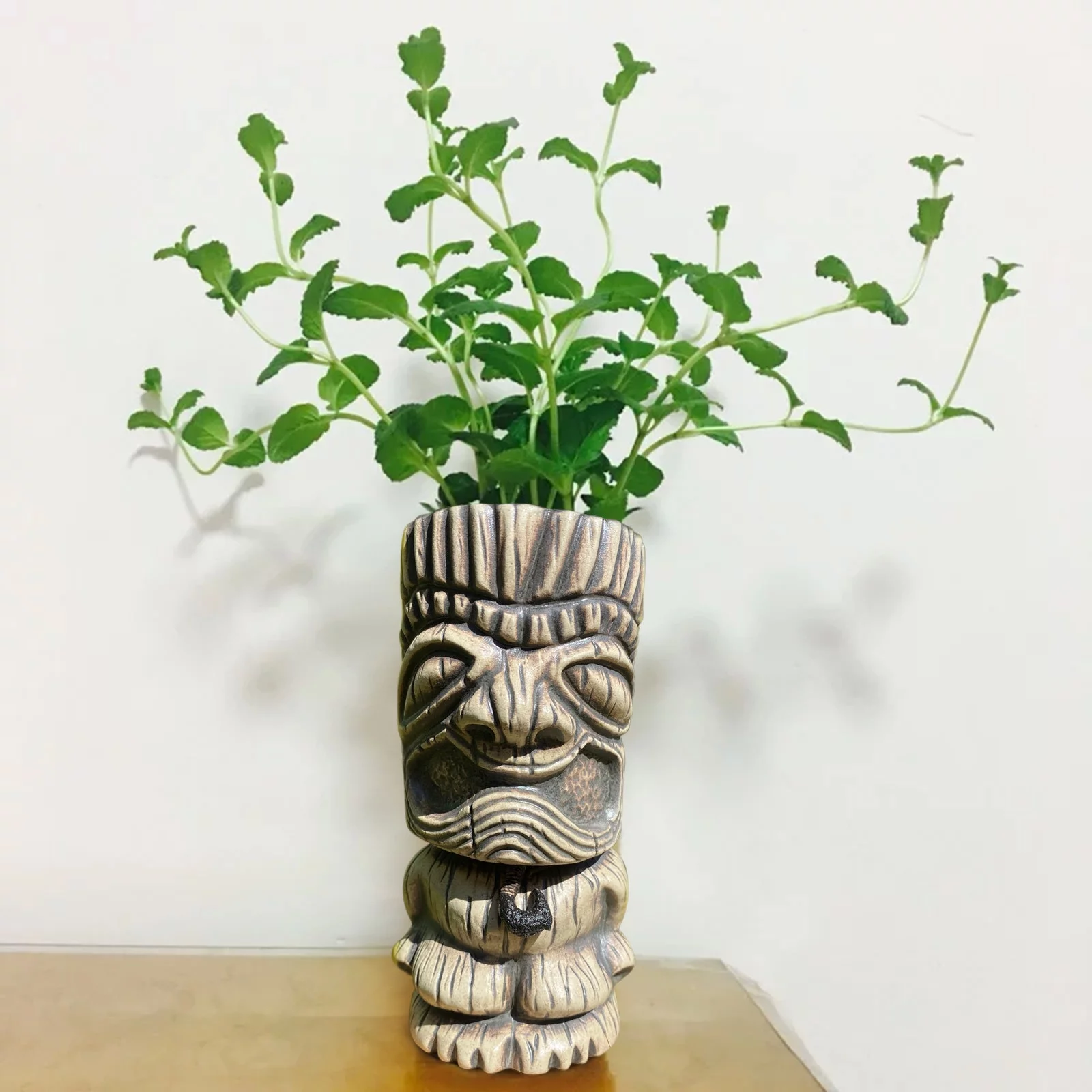 Creation Pots Flower Pots Outdoor Synthetic Resin Lmitated Roman Style Character Shape Flowerpot