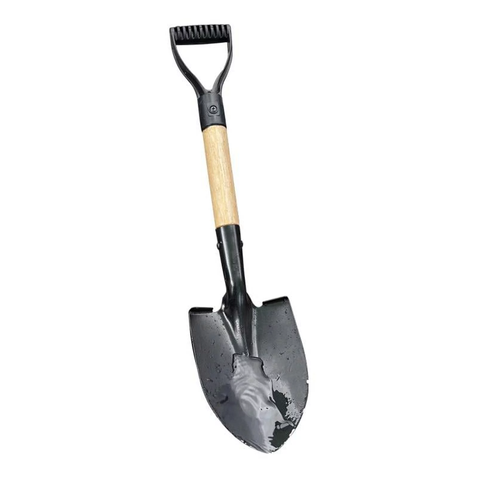 Outdoor Camping Shovel, Entrenching Tool Spade Shovel with Wood Long Handle, Gardening Planting Metal Shovel for Adults - L