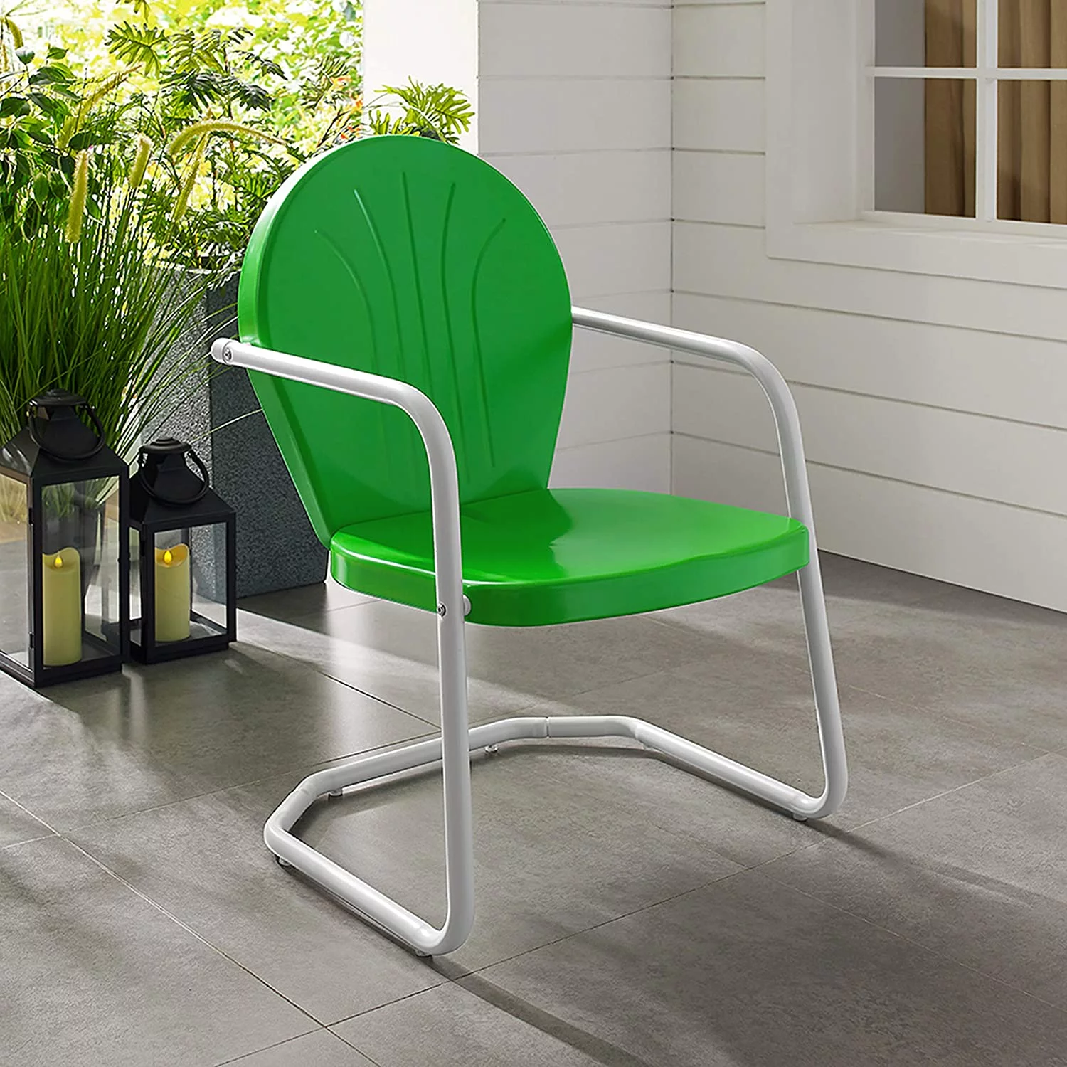 Crosley Furniture Griffith Metal Outdoor Chair - Grasshopper Green