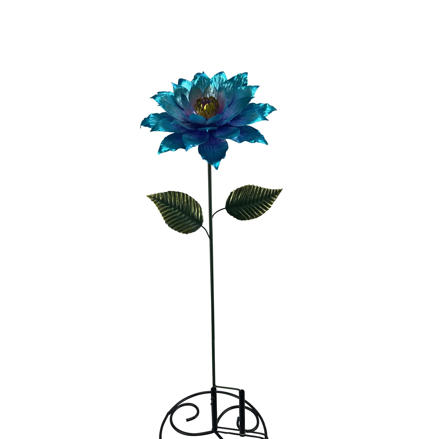 Red Carpet Studios Stake Flower Zinnia Blue