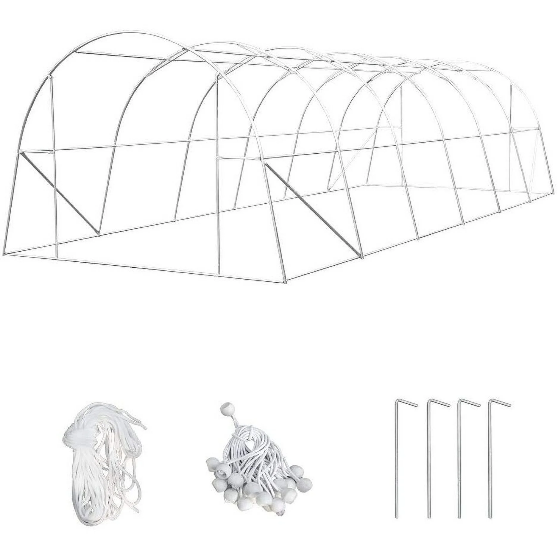 EROMMY 26' x 10' x 7' Greenhouse Large Gardening Tent,White - 10 X 20
