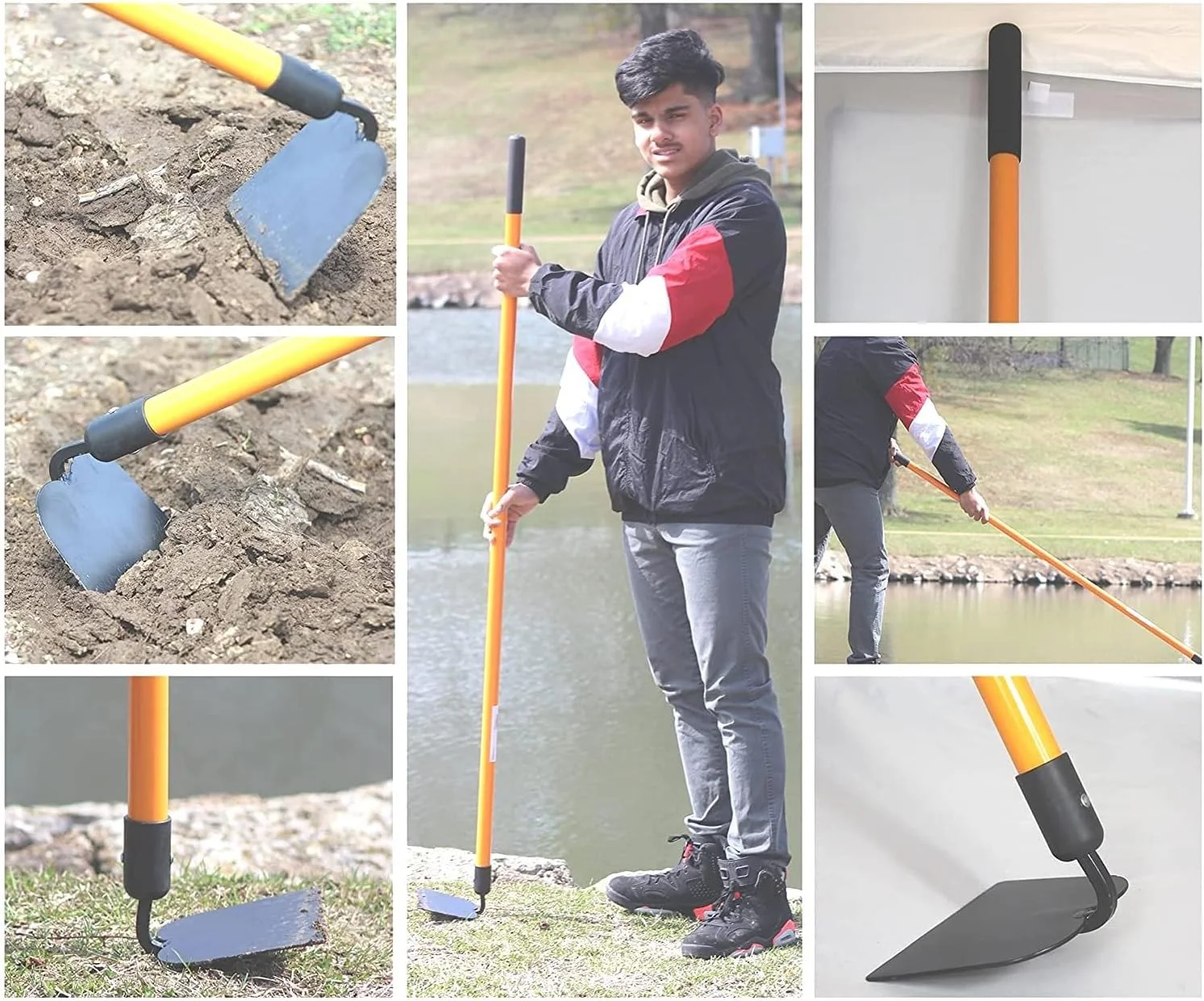 Ashman Garden (6 Pack)– Sturdy Hand Tiller – Heavy Duty Blade For Digging, Loosening Soil, And Weeding – Rubber Grip Handle For A Strong Hold – Rust Resistant Build.