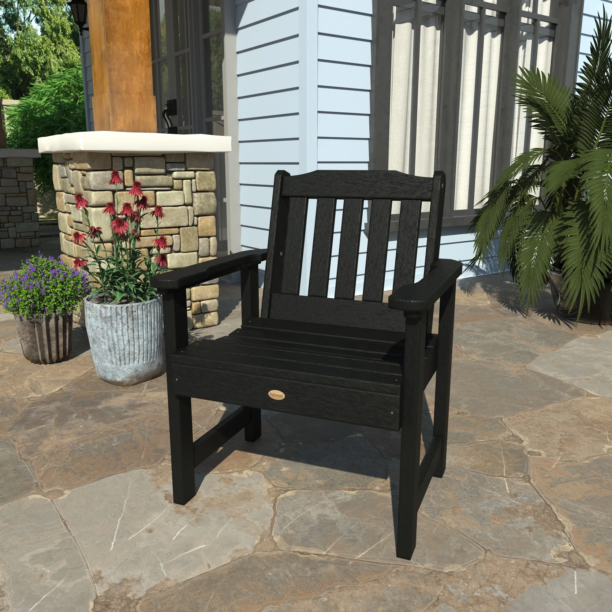 highwood Lehigh Synthetic Wood Garden Chair Black