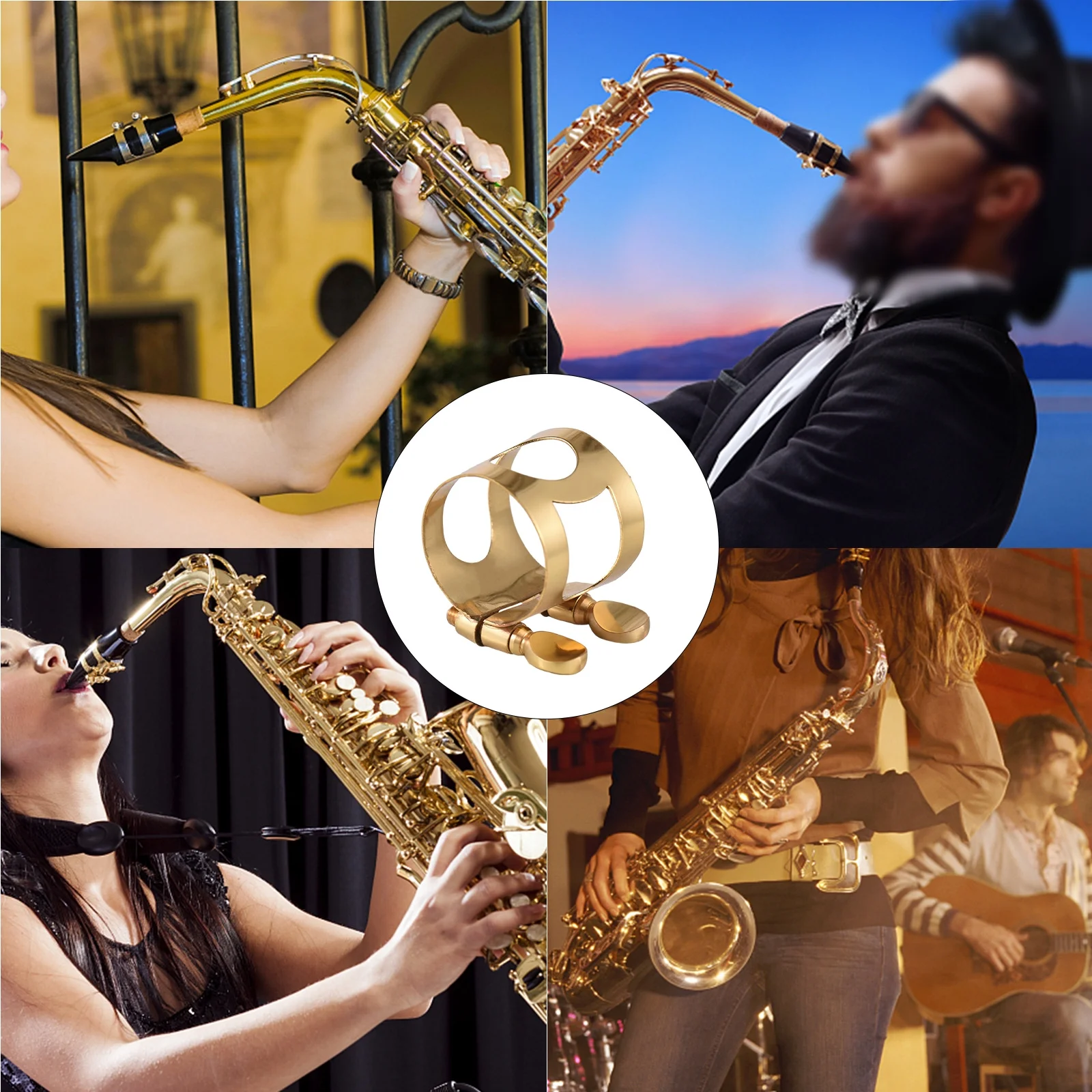 Clamping stirrup,Alto Sax Adjustable Screw Alto Dsfen Huiop Alto Alto Clamp Huiop Alto Buzhi Rusuo Sax Moutiece Clip