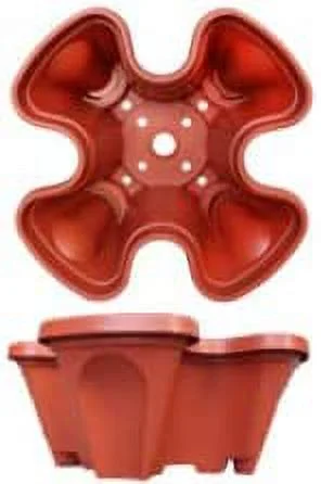 5-Tier (2-Pack) 13x13x6 Strawberry Stackable Planter, 5 Pots (10 Total planters)