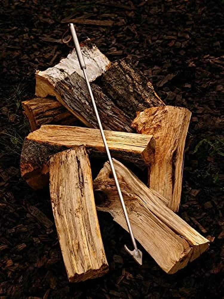 | Outdoor | 40 Inches Long Fireplace Stick | Made | 304 Stainless Steel & Leather | & Made To Last A