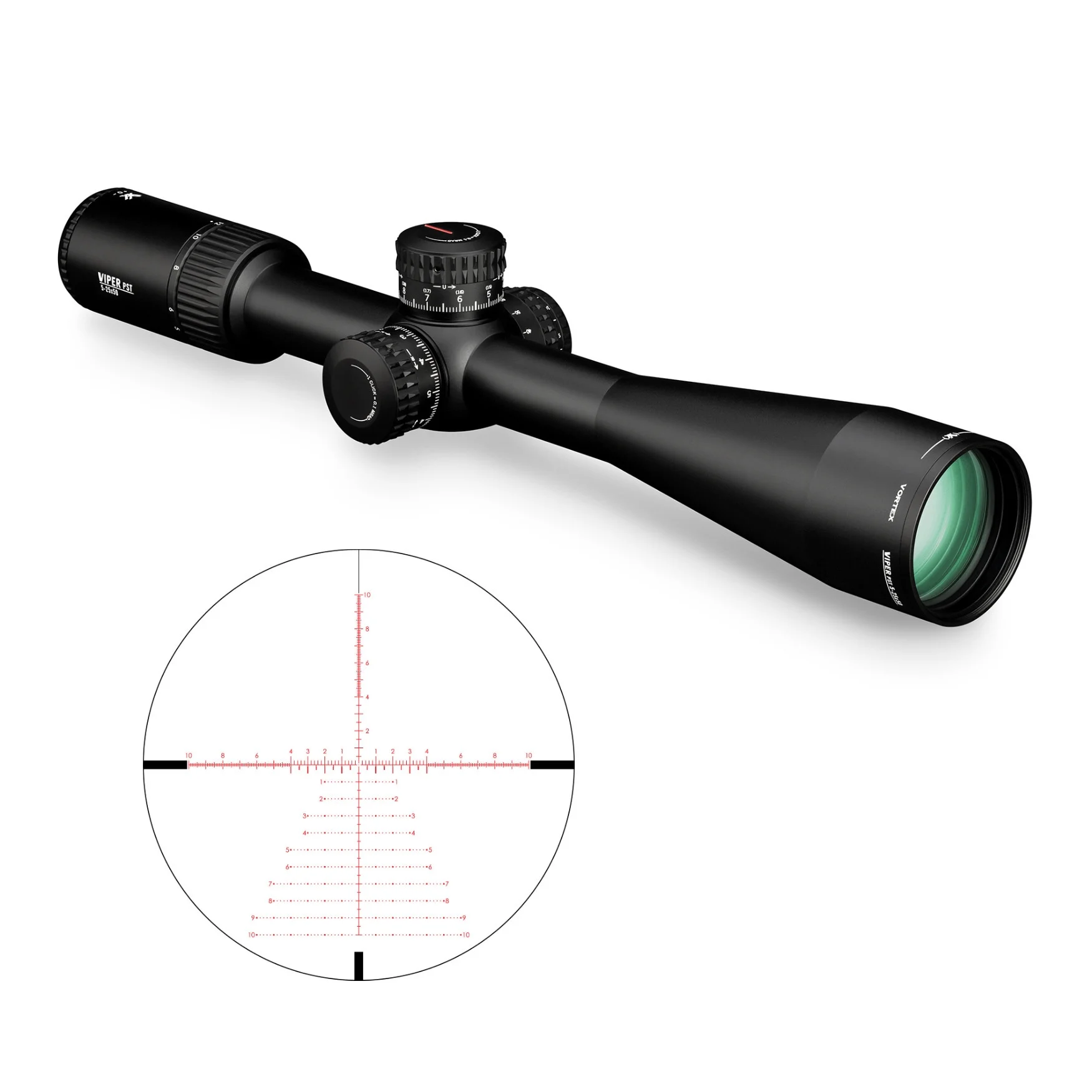 Vortex Viper PST Gen II 5-25x50 FFP Riflescope (EBR-7C MRAD) Hunting Outfit