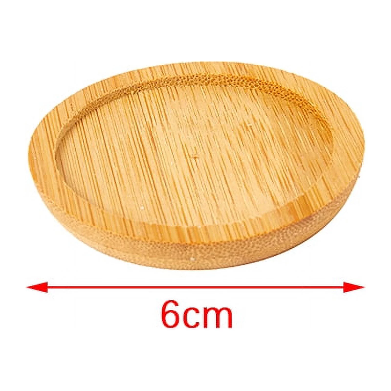 1Pc Bamboo Tray Bonsai Holder Round Plant Stand for Succulent Pot Wood Flower Pot Holder Garden Tools
