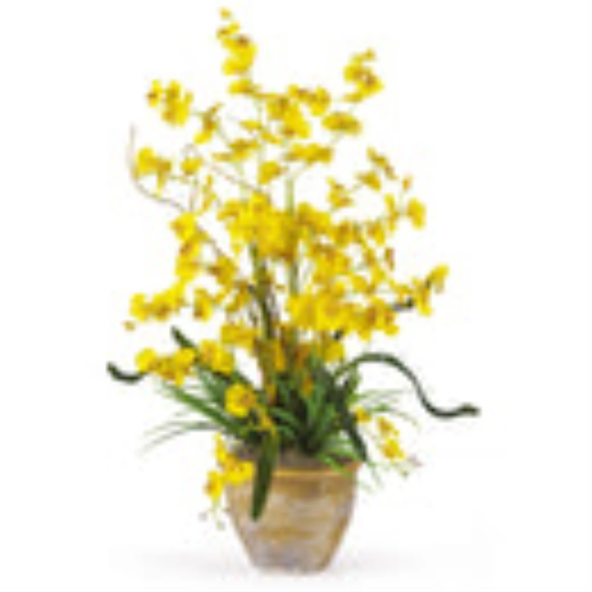 Nearly Natural  70 in. Areca Palm Artificial Tree with Planter & Stand, Black