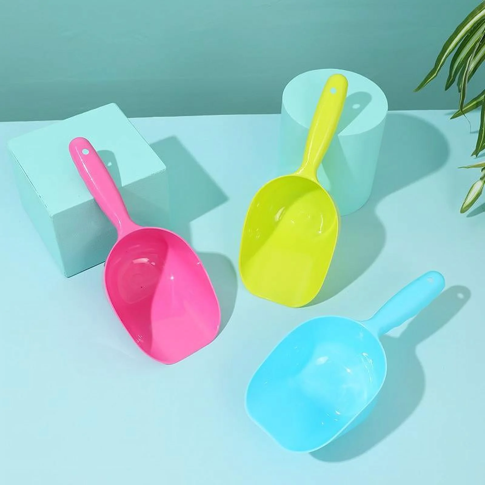 Gespout Plastic Solid Cat Litter Shovel, Dog Food Spoon, Pet Dog Food Feeding Spoon, Pet Supplies Pink 1PC