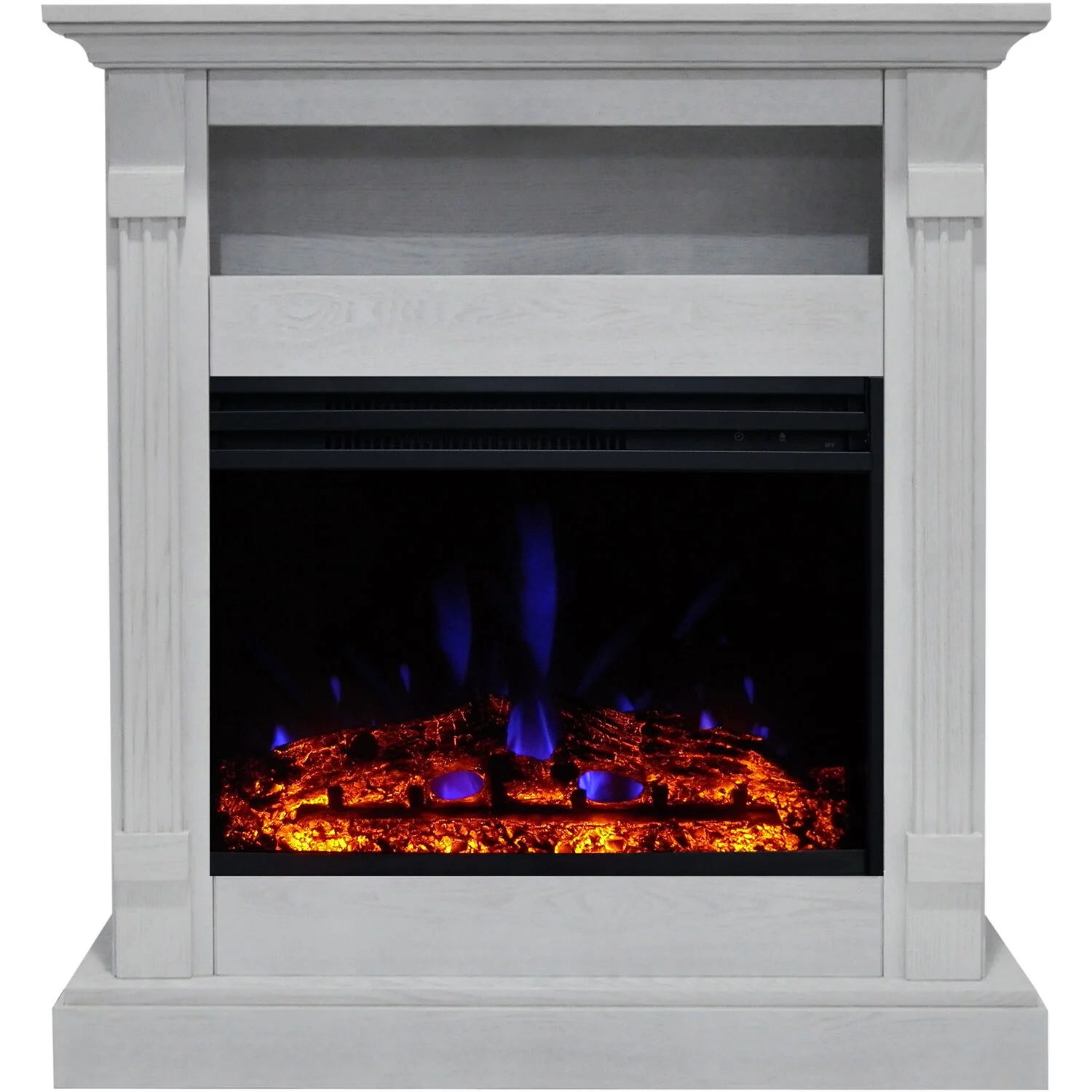Hanover Drexel 34-Inch Electric Fireplace Heater with White Mantel