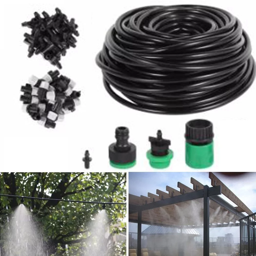 20M Cooling Spray System Nozzle Automatic Watering Device Mist Pump Cooling