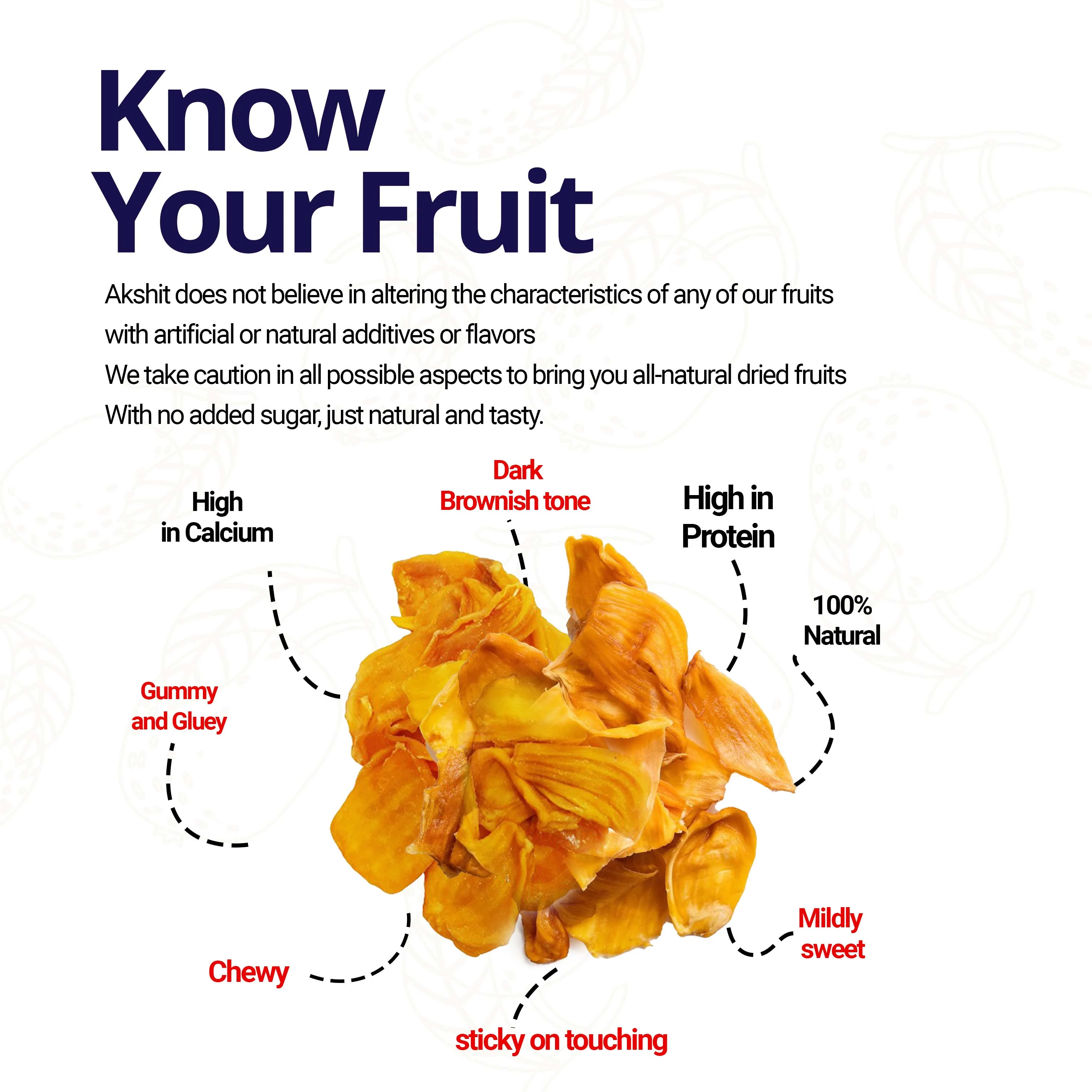 Akshit Dried Jackfruit, Dehydrated Jackfruit, Unsweetened Dried Jackfruit, Healthy Snack for Adults and Kids, 4 Resealable Packs