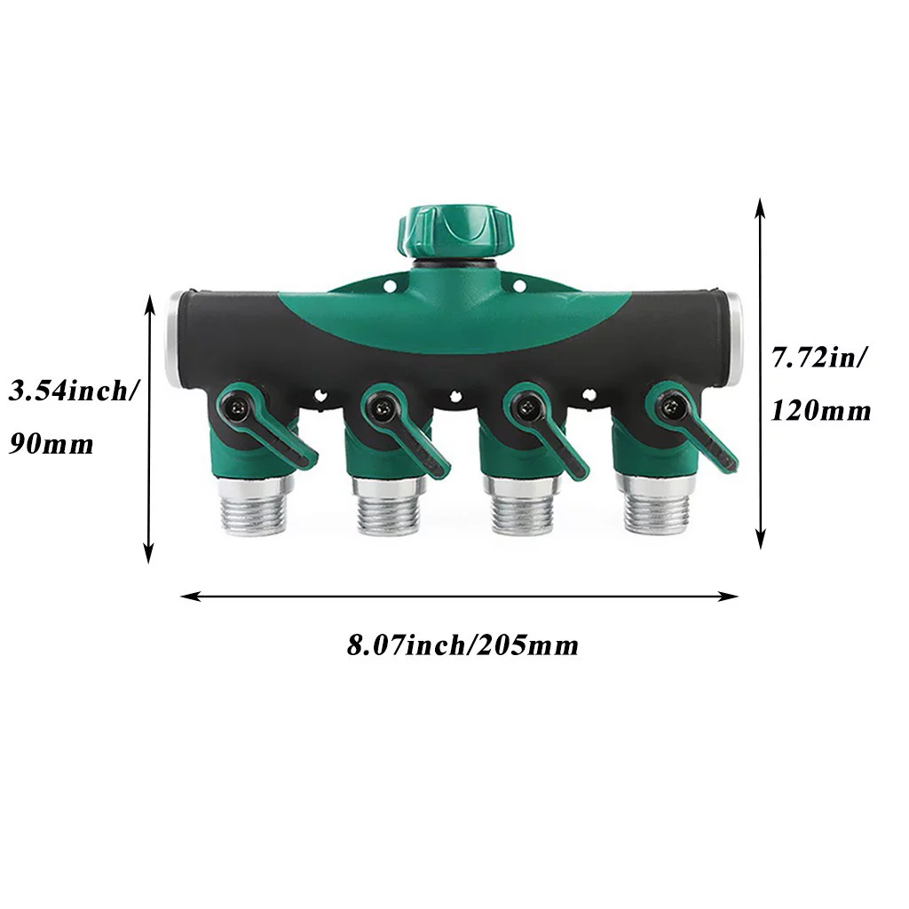 Connector 4 Hose Way Splitter Water Converter Splitter For Garden Patio & Garden Sprinkler for Trampoline 15 Ft Hose Timers for Watering Trampoline Sprinkler 16 Ft round Sprinkler Cups Sprinkler Hose