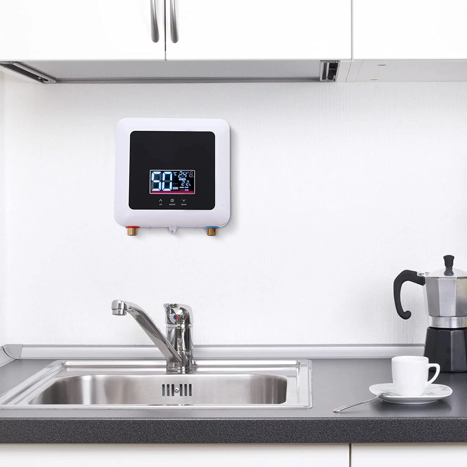 SHZICMY 5.5KW Mini Constant Temperature Tankless Water Heater for Kitchen Bathroom