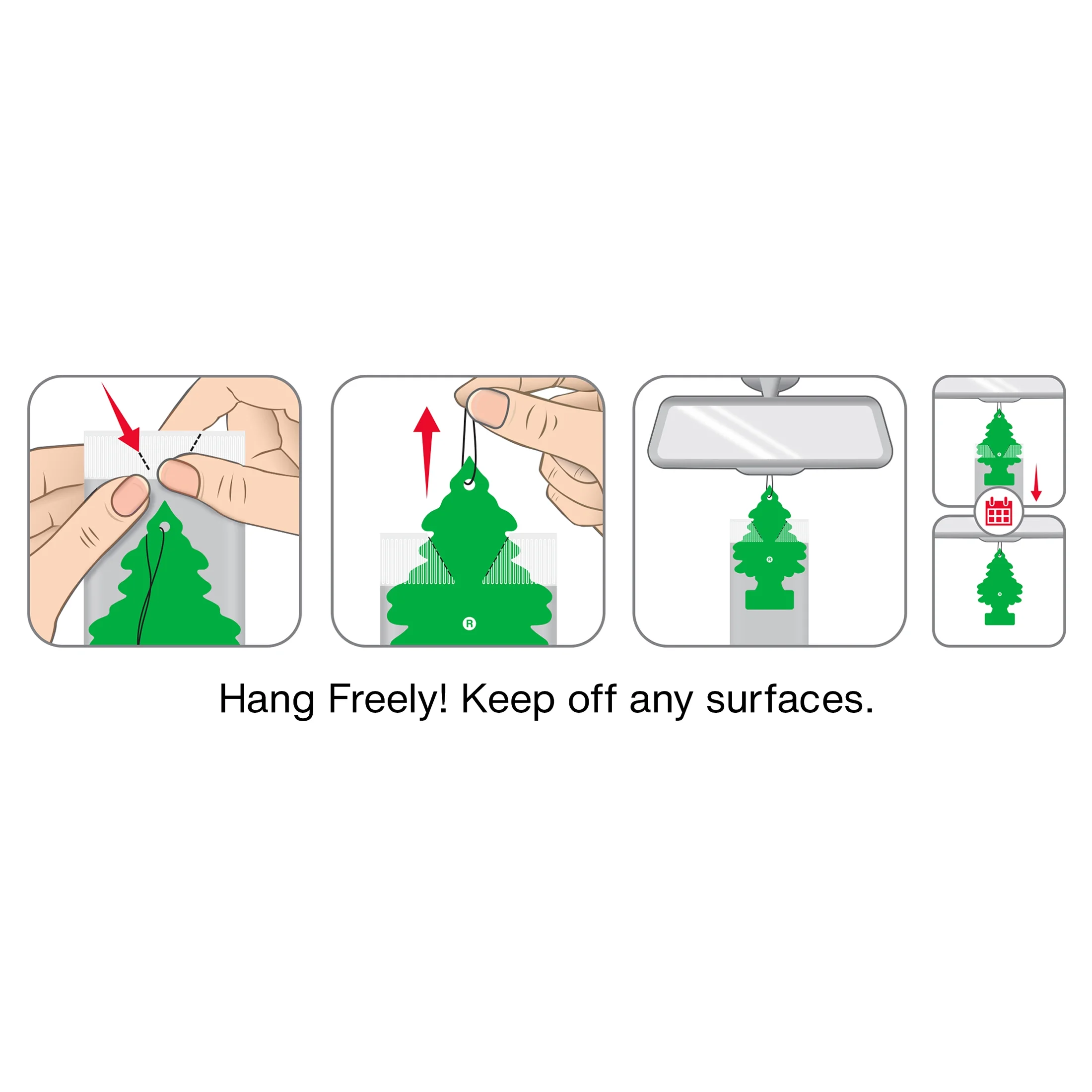 Little Trees Auto Air Freshener, Hanging Card, Blackberry Clove Fragrance 3-Pack