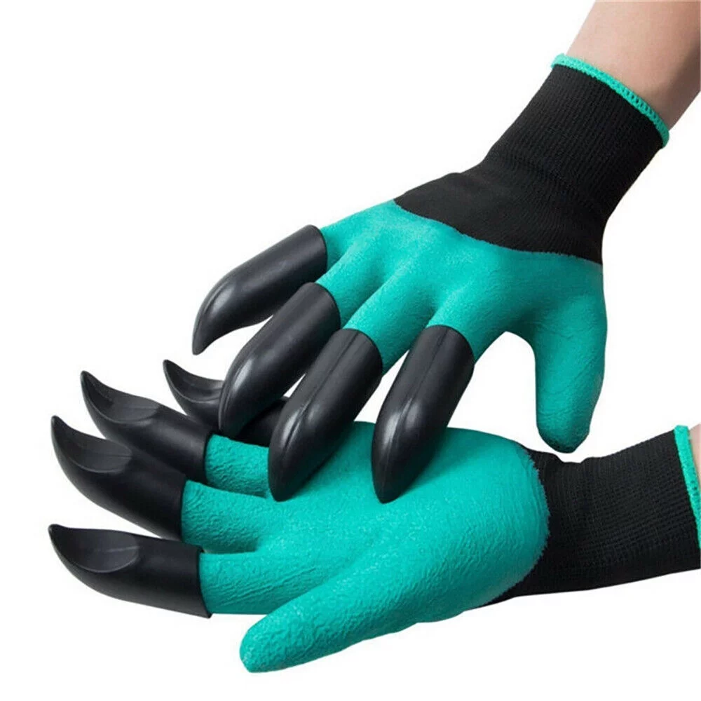 Gardening Digging Planting Pruning Tools Lawn Care 8 Claws Garden Genie Gloves