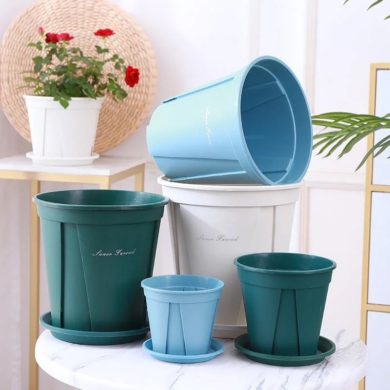 Domestic Qingshan Basin Control Root Flower Basin Moon Iron Line Lotus Green Dill Thick Gallon Flower Pot Plastic Flower Pot