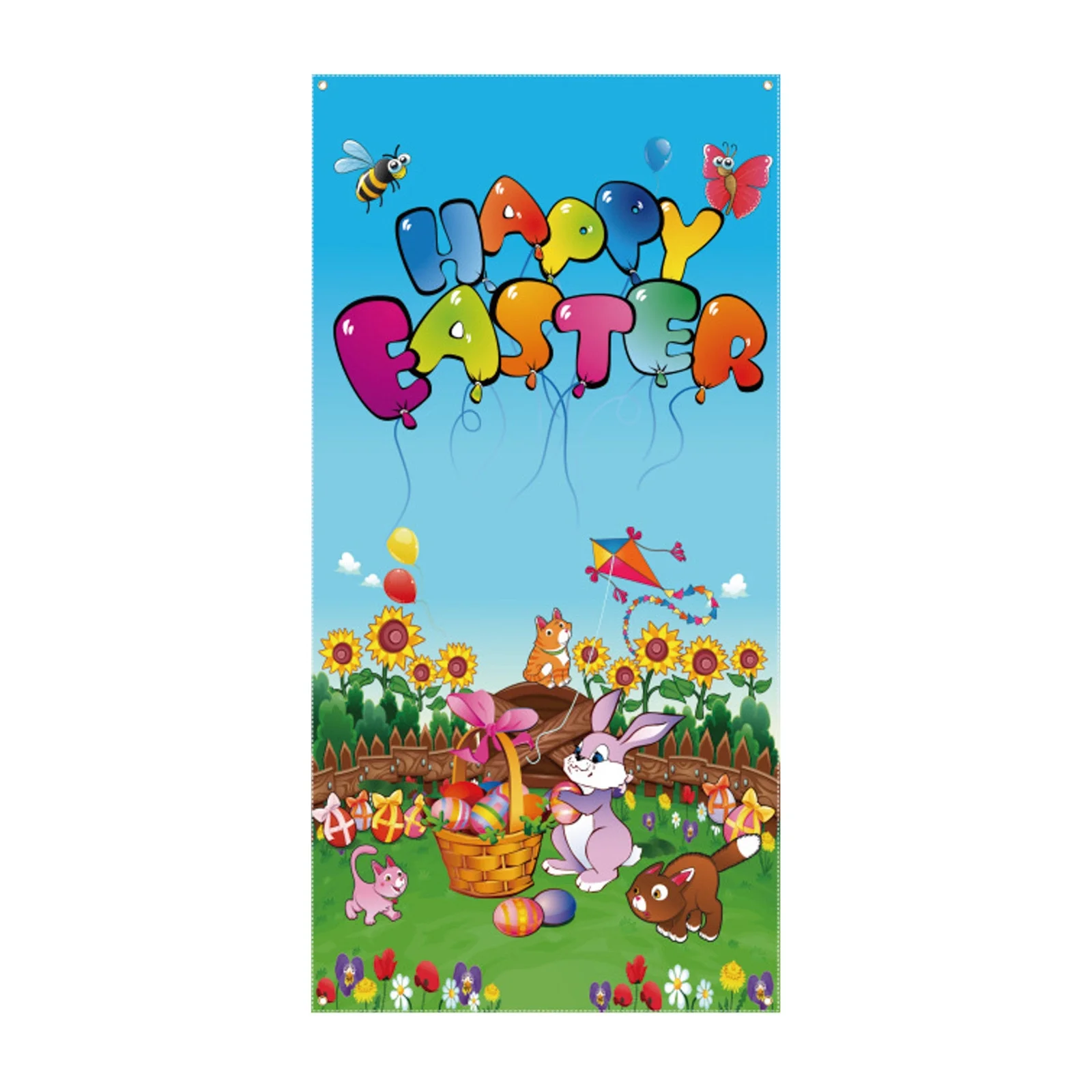 iju7gthy Bird Feeders for Outdoors Window Mount 4th of July Easter Door Banner Hanging Flag Spring Homer Supplies Doll Bunny Egg Patterns Festive Partyration Props Door Cover