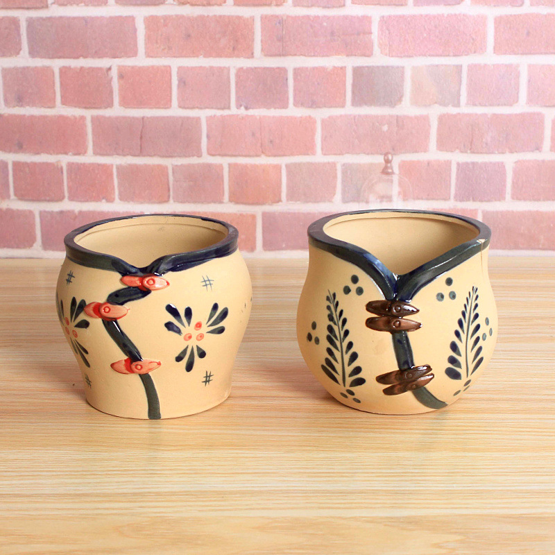 Hand-Painted Korean Style Ceramic Succulent Planter