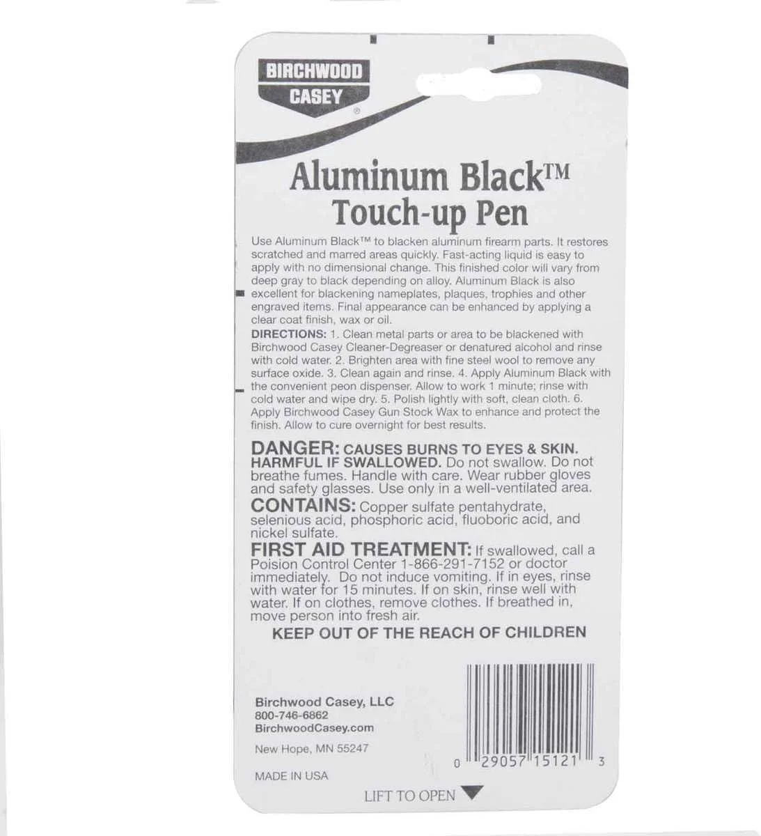 Birchwood Casey Aluminum Black Touch Up Pen Metal Finish