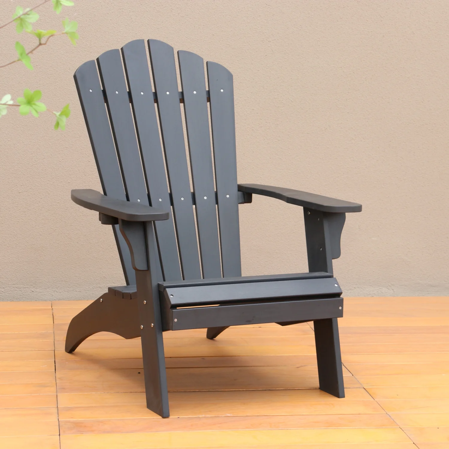 SQEWRED Polystyrene Adirondack Chair - Black